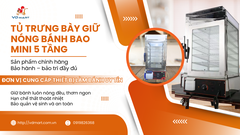 Tủ Trưng Bày Giữ Nóng Bánh Bao Mini 5 Tầng – Giải Pháp Trưng Bày & Giữ Nóng Hiệu Quả Cho Quán Ăn, Tiệm Bánh
