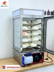 Tủ trưng bày giữ nóng bánh bao mini 5 tầng chính hãng giá rẻ