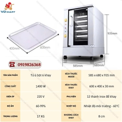 Tủ ủ bột 6 tầng Haoxing XF6a