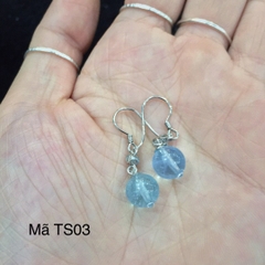 Khuyên Tai Ngọc Trai Aquamarine