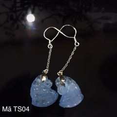 Khuyên Tai Ốc Biển Aquamarine