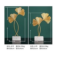 LÁ RẺ QUẠT GINKGO, LÁ RÙA BẰNG THÉP SƠN TĨNH ĐIỆN, TRANG TRÍ NHÀ, DECOR KỆ - LÁ RẺ QUẠT 21*14cm