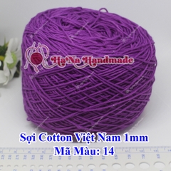 Sợi cotton Việt Nam (1mm) - màu trơn 01-46