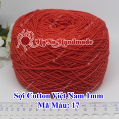 Sợi cotton Việt Nam (1mm) - màu trơn 01-46