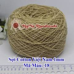 Sợi cotton Việt Nam (1mm) - màu trơn 01-46