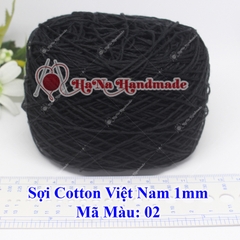 Sợi cotton Việt Nam (1mm) - màu trơn 01-46