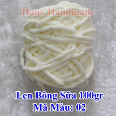 Len Bông Sữa / Len nhung đũa 90-95g (25k/cuộn)