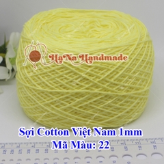 Sợi cotton Việt Nam (1mm) - màu trơn 01-46
