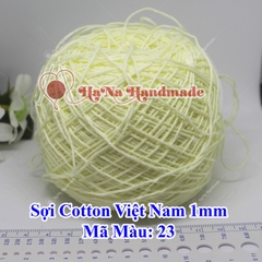 Sợi cotton Việt Nam (1mm) - màu trơn 01-46