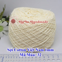 Sợi cotton Việt Nam (1mm) - màu trơn 01-46
