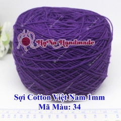 Sợi cotton Việt Nam (1mm) - màu trơn 01-46