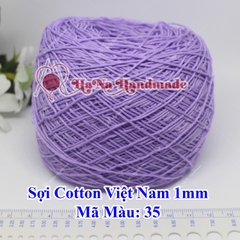 Sợi cotton Việt Nam (1mm) - màu trơn 01-46