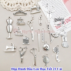 Hộp đánh dấu len họa tiết 21 mẫu