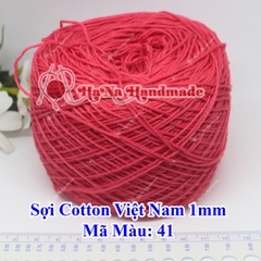 Sợi cotton Việt Nam (1mm) - màu trơn 01-46