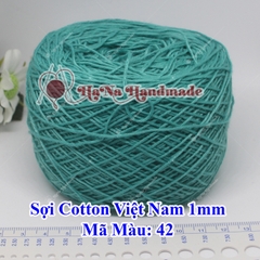 Sợi cotton Việt Nam (1mm) - màu trơn 01-46