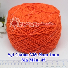 Sợi cotton Việt Nam (1mm) - màu trơn 01-46