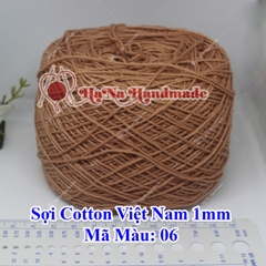 Sợi cotton Việt Nam (1mm) - màu trơn 01-46