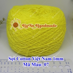 Sợi cotton Việt Nam (1mm) - màu trơn 01-46