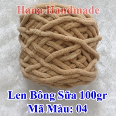 Len Bông Sữa / Len nhung đũa 90-95g (25k/cuộn)