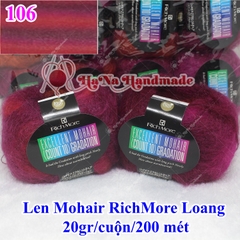 Len Mohair Richmore loang 205k/ cuộn 20gram ~ 200 mét