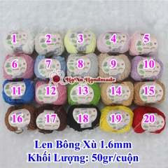 Len Bông Xù Xiaoke 1.6mm- 50g/cuộn