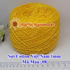 Sợi cotton Việt Nam (1mm) - màu trơn 01-46