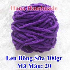 Len Bông Sữa / Len nhung đũa 90-95g (25k/cuộn)