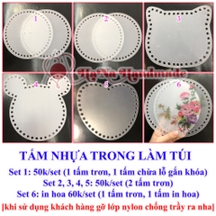 Tấm nhựa tròn trong làm túi 18cm (2 cái)
