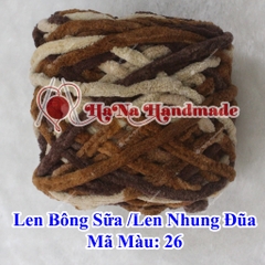Len Bông Sữa / Len nhung đũa 90-95g (25k/cuộn)