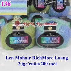Len Mohair Richmore loang 205k/ cuộn 20gram ~ 200 mét