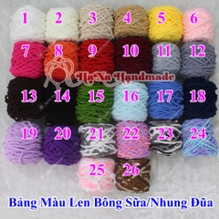 Len Bông Sữa / Len nhung đũa 90-95g (25k/cuộn)