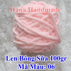 Len Bông Sữa / Len nhung đũa 90-95g (25k/cuộn)