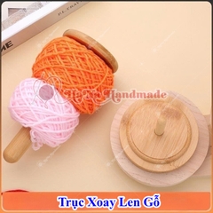 Trục xoay len bằng gỗ hỗ trợ đan móc
