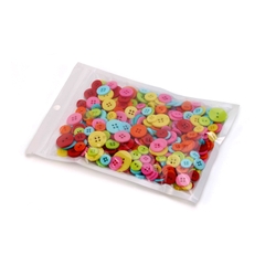 Set 150gram nút nhựa tròn mix màu và size ngẫu nhiên (khoảng 300 nút)