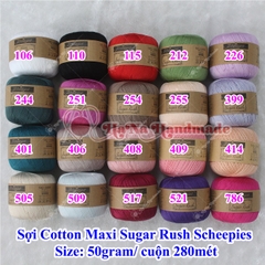 Sợi cotton Maxi Sugar Rush Scheepies 50g/ cuộn 280m