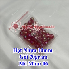 Hạt Nhựa Trang Trí 10mm Gói 20gram
