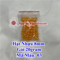 Hạt Nhựa Trang Trí 8mm Gói 20gram