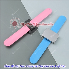 Dụng cụ mặt nam châm giữ phụ kiện kim loại nhỏ đeo tay - giao màu ngẫu nhiên kiểu dáng đồng hồ