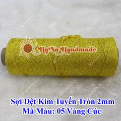 Sợi dệt kim tuyến tròn 2mm 30k/ống