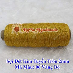 Sợi dệt kim tuyến tròn 2mm 30k/ống