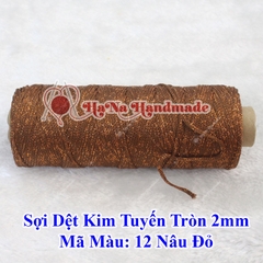 Sợi dệt kim tuyến tròn 2mm 30k/ống