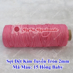 Sợi dệt kim tuyến tròn 2mm 30k/ống