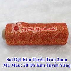 Sợi dệt kim tuyến tròn 2mm 30k/ống
