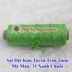 Sợi dệt kim tuyến tròn 2mm 30k/ống