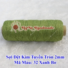 Sợi dệt kim tuyến tròn 2mm 30k/ống