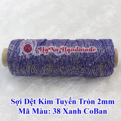 Sợi dệt kim tuyến tròn 2mm 30k/ống