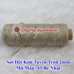 Sợi dệt kim tuyến tròn 2mm 30k/ống