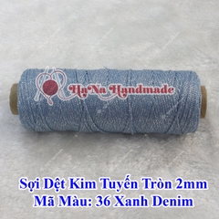 Sợi dệt kim tuyến tròn 2mm 30k/ống