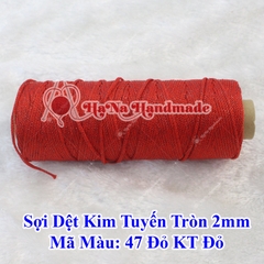 Sợi dệt kim tuyến tròn 2mm 30k/ống