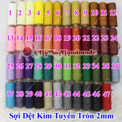 Sợi dệt kim tuyến tròn 2mm 30k/ống